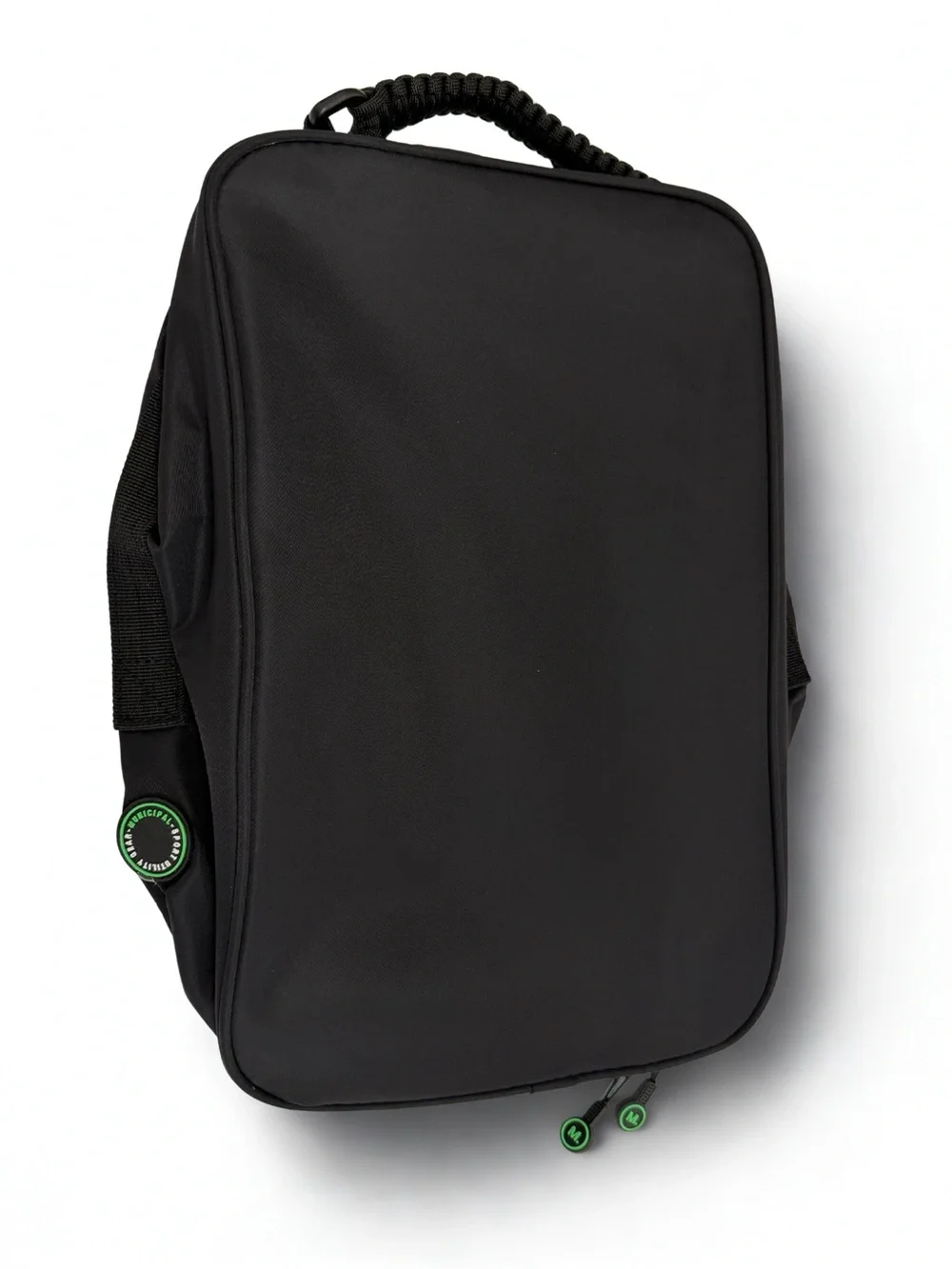 Municipal travel shoe bag in black and green